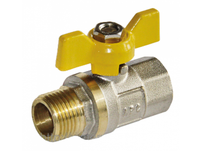 Кран шаровый бабочка для газа 1/2" ВН
