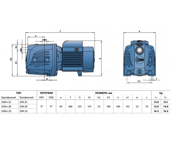 JSWm 2CX насос Pedrollo самовсасывающий 